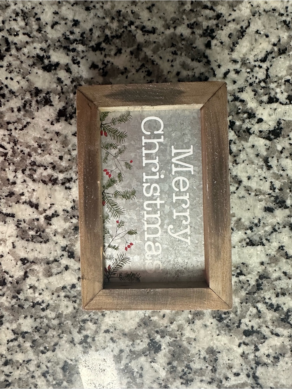 Rustic Brown Merry Christmas Wood Sign
